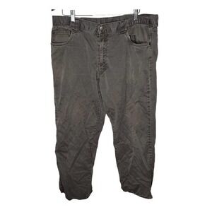 Woolrich gray casual work pants zipper button closure men's size 36 waist